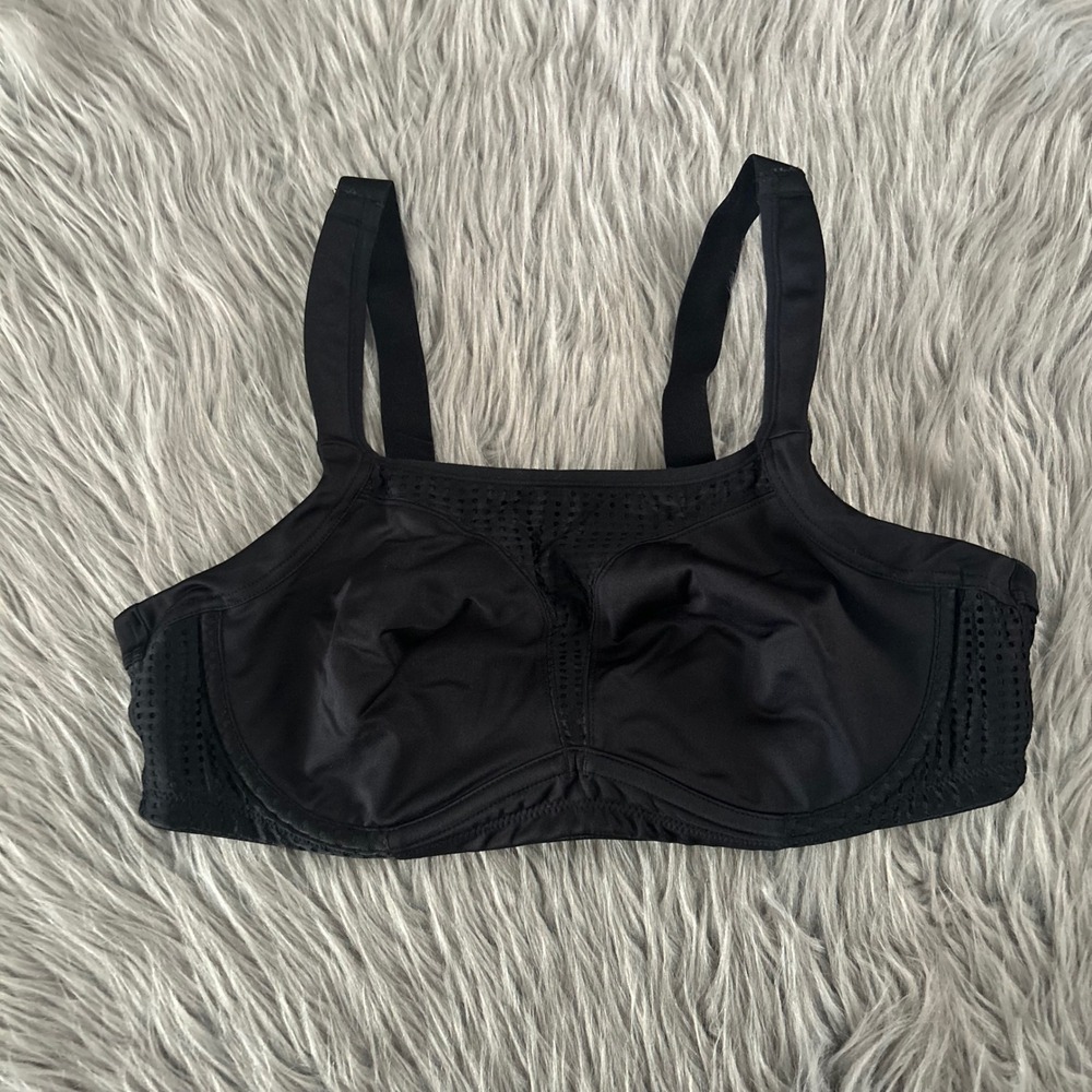 Soma Sport Max Support Underwire Bra Womens Size 40B Black Unpadded Back Closure